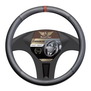 Lenkradbezug aus Kunstleder Universal für 37-39cm durchmesser, Braun-Schwarz