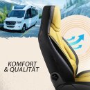 Sitzbez&uuml;ge passend f&uuml;r Flow Camper Wohnmobil Gelb-Schwarz) Pilot 13.9