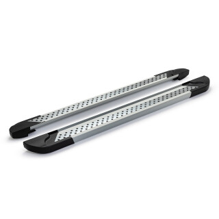 Trittbretter passend für Land Rover Discovery Sport ab 06/2019 (Model: VISO, Farbe: Silber)