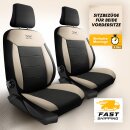 Sitzbez&uuml;ge passend f&uuml;r f&uuml;r Kia Venga (Beige-Schwarz)