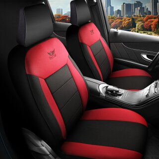 Sitzbezüge passend für für Renault Modus (Rot-Schwarz)