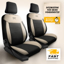 Sitzbez&uuml;ge passend f&uuml;r f&uuml;r Mitsubishi Galloper (Beige-Schwarz)