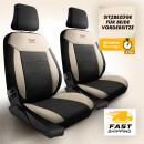 Sitzbez&uuml;ge passend f&uuml;r f&uuml;r Peugeot Bipper (Beige-Schwarz)