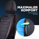 Sitzbez&uuml;ge passend f&uuml;r f&uuml;r Kia Niro (Schwarz-Rot)