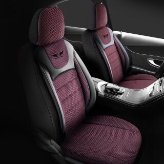 Sitzbezüge passend für für Renault Modus (Burgunder-Schwarz)