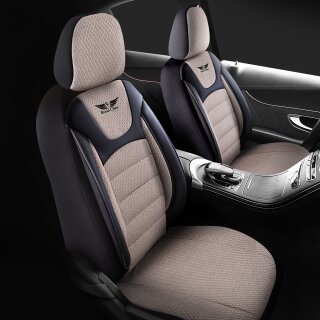 Sitzbezüge passend für für Peugeot 3008 (Beige-Schwarz)