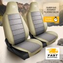 Sitzbez&uuml;ge passend f&uuml;r f&uuml;r Peugeot 3008 (Beige-Grau Pilot 15.2)
