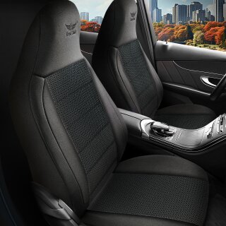 Sitzbezüge passend für für Renault Modus (Schwarz Pilot 15.1) Pilot 15.1