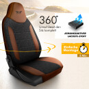 Sitzbez&uuml;ge passend f&uuml;r Mercedes Benz E-Klasse (Braun-Schwarz Pilot 14.2)