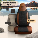 Sitzbez&uuml;ge passend f&uuml;r Kia Carens (Braun-Schwarz Pilot 14.2)