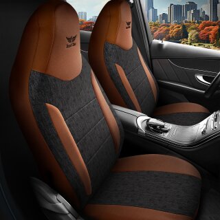 Sitzbezüge passend für Ford Focus (Braun-Schwarz Pilot 14.2)
