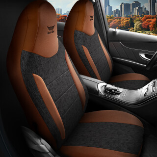 Sitzbezüge passend für Mercedes Benz CLA-Klasse (Braun-Schwarz Pilot 14.2)