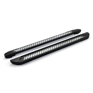 Trittbretter passend für Seat Atheca ab 2016 (Model: VISO, Farbe: Schwarz)