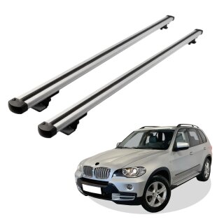 Grundträger Dachträger für BMW X5 ab Baujahr 2004-2007 V1 Silber