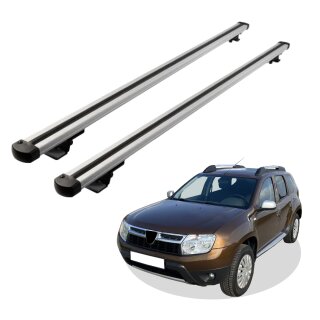 Grundträger Dachträger für DACIA DUSTER ab Baujahr 2010-2013 V1 Silber