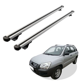 Grundträger Dachträger für KIA SPORTAGE ab Baujahr 2004-2009 V1 Silber