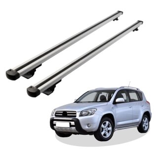 Grundträger Dachträger für TOYOTA RAV4 ab Baujahr 2006-2013 V1 Silber