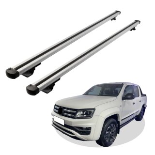 Grundträger Dachträger für VOLKSWAGEN AMAROK ab Baujahr 2010 V1 Silber