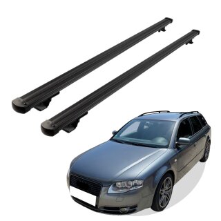 Grundträger Dachträger für AUDI A4 ALLROAD ab Baujahr 2008-2015 V1 Schwarz