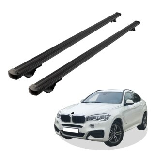 Grundträger Dachträger für BMW X6 ab Baujahr 2009 V1 Schwarz