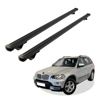 Grundträger Dachträger für BMW X5 ab Baujahr 2004-2007 V1 Schwarz