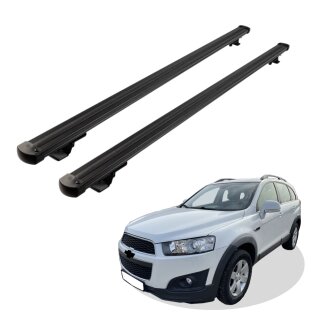 Grundträger Dachträger für CHEVROLET CAPTIVA ab Baujahr 2006-2016 V1 Schwarz