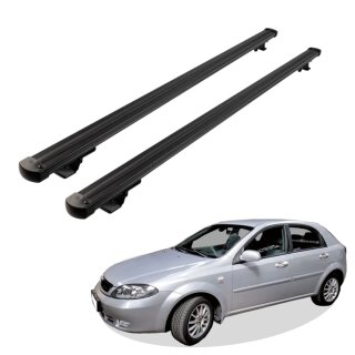 Grundträger Dachträger für CHEVROLET LACETTI Kombi ab Baujahr 2005-2011 V1 Schwarz