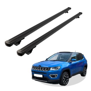 Grundträger Dachträger für JEEP COMPASS ab Baujahr 2018 V1 Schwarz