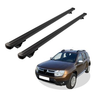 Grundträger Dachträger für DACIA DUSTER ab Baujahr 2010-2013 V1 Schwarz