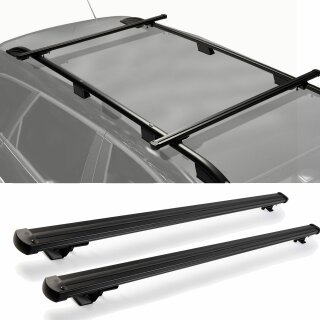 Grundträger Dachträger für DAIHATSU TERIOS ab Baujahr 2006 V1 Schwarz