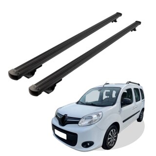 Grundträger Dachträger für RENAULT KANGOO ab Baujahr 2008 V1 Schwarz