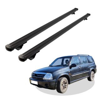 Grundträger Dachträger für SUZUKI GRAND VITARA ab Baujahr 2000-2006 V1 Schwarz