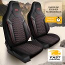 Sitzbez&uuml;ge (Pilot) passend f&uuml;r Seat Ateca in Schwarz Rot 1053P002