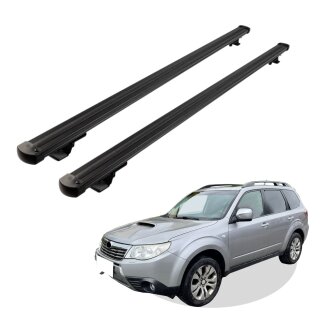 Grundträger Dachträger passend für Subaru FORESTER ab Baujahr 2008-2013 V1 Schwarz