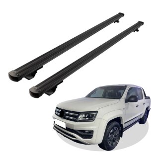 Grundträger Dachträger für VOLKSWAGEN AMAROK ab Baujahr 2010 V1 Schwarz