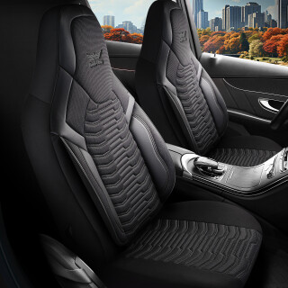 Sitzbezüge (Pilot) passend für Opel Grandland X in Schwarz 1053P003