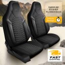 Sitzbez&uuml;ge (Pilot) passend f&uuml;r Peugeot 3008 in Schwarz 1053P003