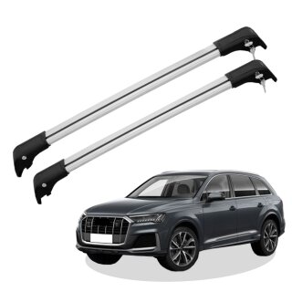 Grundträger Dachträger für AUDI Q7 ab Baujahr 2006-2015 V2 Silber