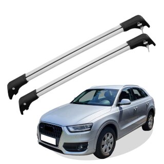 Grundträger Dachträger für AUDI Q3 ab Baujahr 2012-2019 V2 Silber