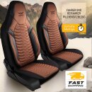 Sitzbez&uuml;ge (Pilot) passend f&uuml;r Ford Fiesta in Braun Schwarz 1053P033