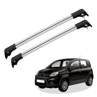 Grundträger Dachträger für FIAT PANDA ab Baujahr 2011 V2 Silber