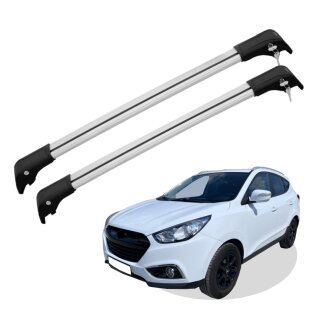 Grundträger Dachträger für HYUNDAI IX35 ab Baujahr 2010-2015 V2 Silber