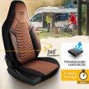 Sitzbez&uuml;ge (Pilot) passend f&uuml;r VW T6 in Braun Schwarz 1053P033