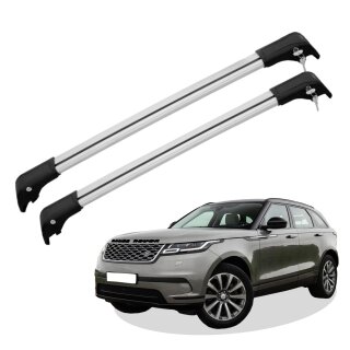 Grundträger Dachträger für LANDROVER R. ROVER VELAR ab Baujahr 2017 V2 Silber