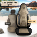 Sitzbez&uuml;ge (Pilot) passend f&uuml;r Seat Exeo in Beige Schwarz 1053P040