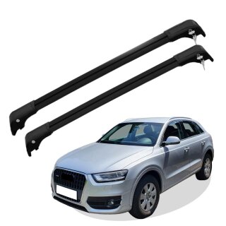 Grundträger Dachträger für AUDI Q3 ab Baujahr 2012-2019 V2 Schwarz