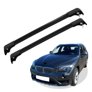 Grundträger Dachträger für BMW X1 (E84) ab Baujahr 2009-2015 V2 Schwarz