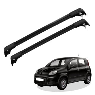 Grundträger Dachträger für FIAT PANDA ab Baujahr 2011 V2 Schwarz