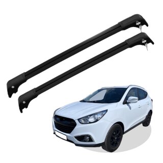 Grundträger Dachträger für HYUNDAI IX35 ab Baujahr 2010-2015 V2 Schwarz