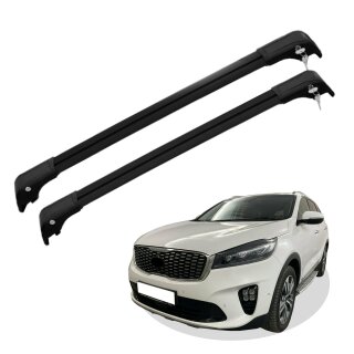 Grundträger Dachträger für KIA SORENTO ab Baujahr 2015 V2 Schwarz